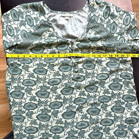 Knox boho floral green poets blouse tunic SZ S - Picture 6 of 12